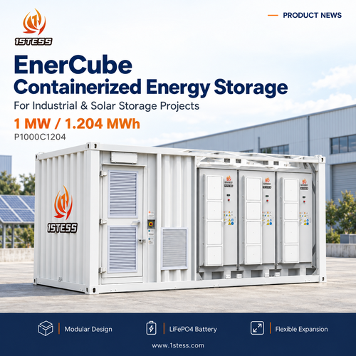 Latest company news about 1stess Highlights EnerCube Containerized BESS voor Industriële en Zonne-energie Opslagprojecten