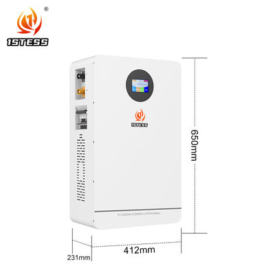 Wandmontage 200Ah 10,24kwh Lifepo4 batterijopslagoplossing 51.2V Lifepo4 zonne-opslagbatterij