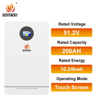 10.24kwh 51.2V 200Ah Home Energy Storage Battery met capaciteit Lithium Ion Chemie en 6000 cycli