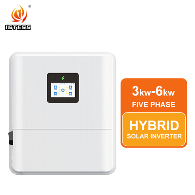 IP65 Single Phase 48V 3KW 3.6KW 4.6KW 5KW Zonne-omvormer Dual MPPT On/Off Grid Pure Sine Wave 48V 6kw Hybride Zonne-omvormer
