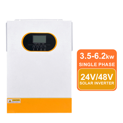 Hoge efficiëntie 24V 3,5kW Hybride zonne-inverter 48V 5,5kw 6,2kw Zonne-inverter Pure sinus wave MPPT-oplader