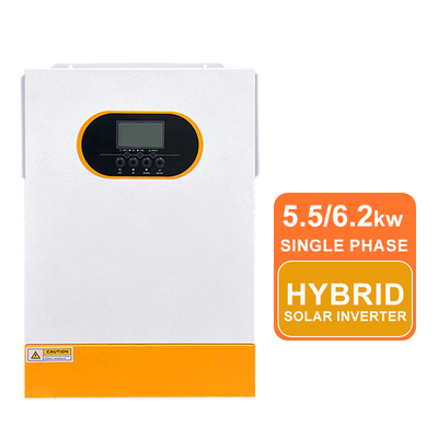 6.2kw 5.5KW 48V Pure Sinus Wave Hybrid Solar Inverter met MPPT High Voltage Input Lithium Battery RS485 Communicatie