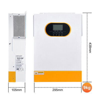 Hybride zonne-inverter enkelfasig afgesloten 24V 48V 3.5kw 5.5kw 6.2kw Pure sinus wave MPPT RS485 Lithium Compatibel