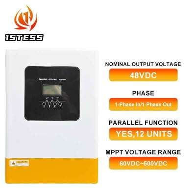 Ingebouwde 120A MPPT zonnecontroller 48V Single Phase Hybrid Solar Inverter 5.5kw 6.2kw Pure sinus wave Off Grid