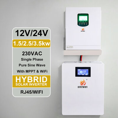 1500W 24V en 2500W 24V Off Grid Hybrid Inverter Pure Sinus Wave MPPT Single Phase Low Voltage Battery Zonne-systeem