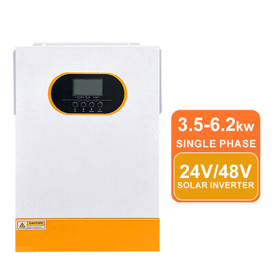 5.5KW 6.2KW 48V Zonne-omvormer Zuivere Sinus MPPT 500Vdc Hoogspanningsingang Eenfase Off Grid met activering van lithiumbatterij