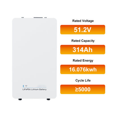 Compact, op de vloer gemonteerd accusysteem van 16 kWh, laadspanning van 58,4 V